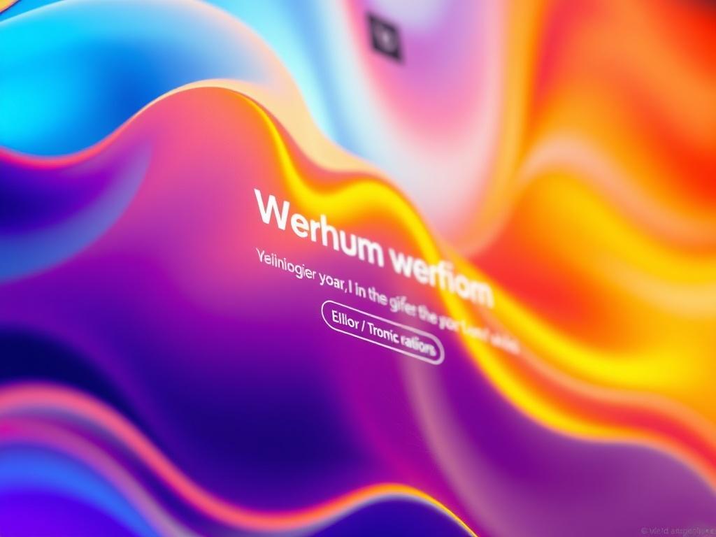 A hyper-realistic close-up of a vibrant and modern web interface showcasing an elegant design, with smooth animations visible. The background should be dynamic yet not distracting, emphasizing the modern aesthetic of the landing page.