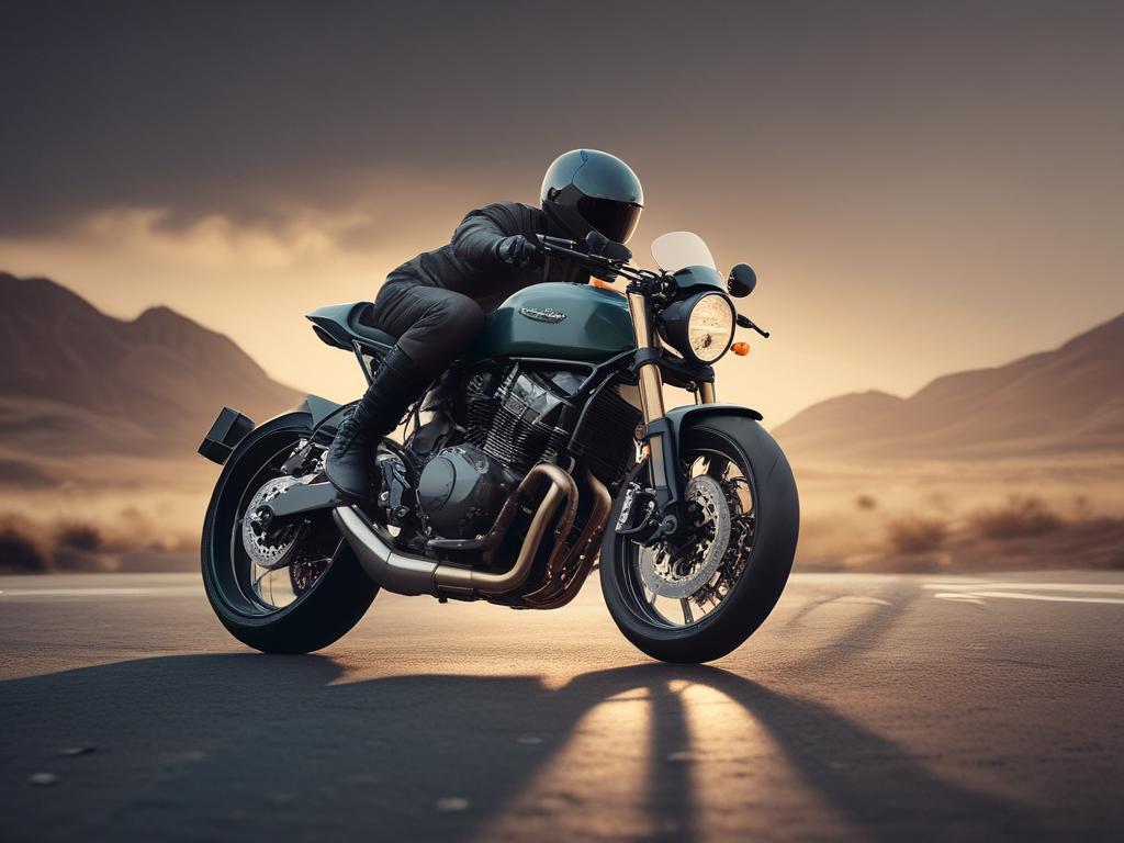 motorcycle, Rebel Racer performance bike, sleek design