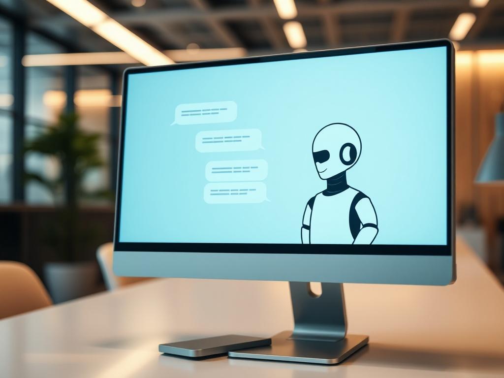 A hyper realistic close up shot of a modern AI