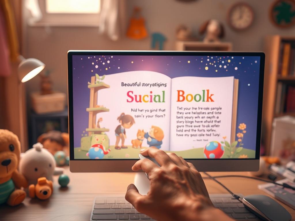 A computer screen displaying a preview of a beautifully designed