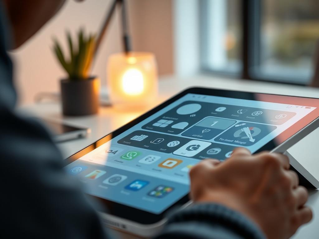 A hyper realistic close up shot of a modern tech