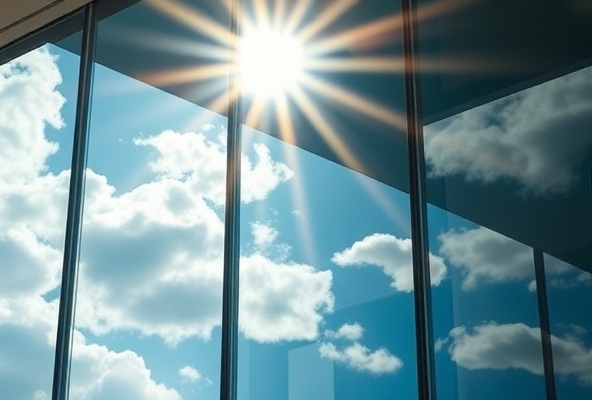 Professional window cleaning with gleaming results