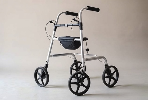 Four-Wheel Rollator Walker with Brakes