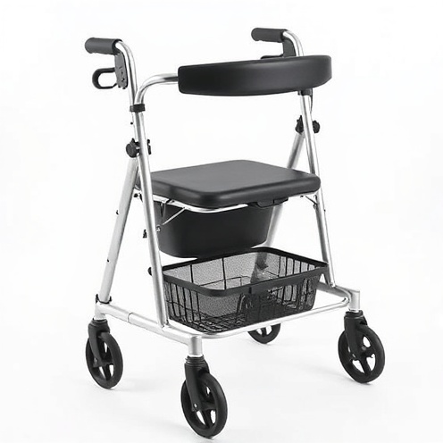 Upright Rolling Walker with Seat