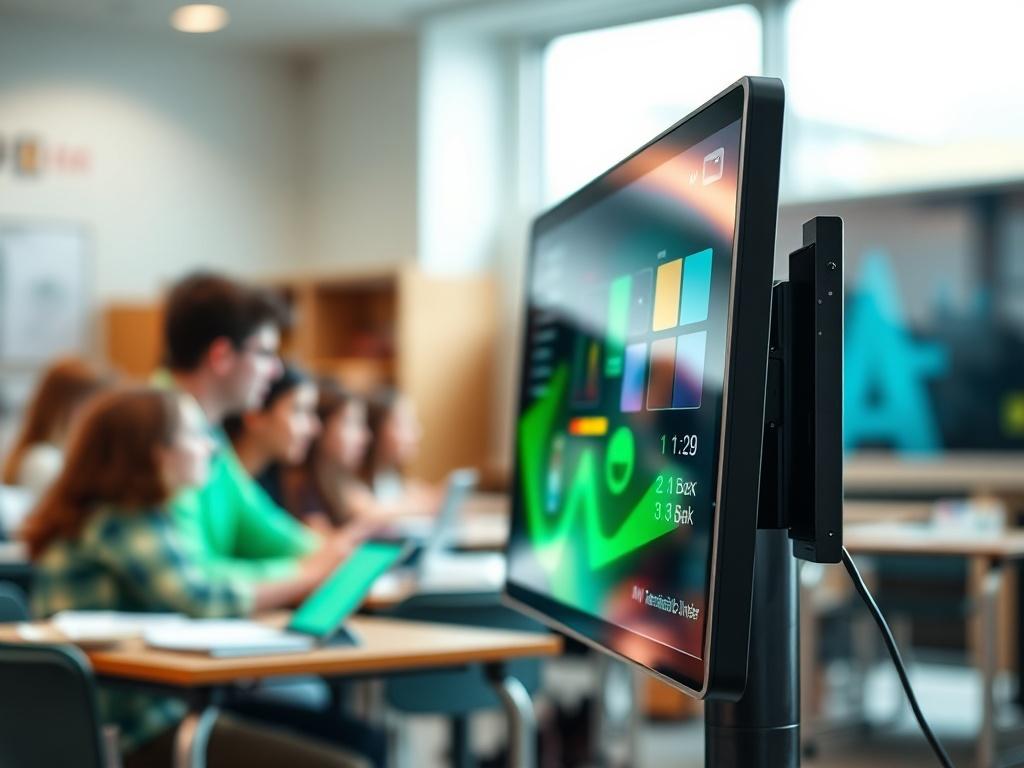 A hyper realistic close up shot of a smart interactive