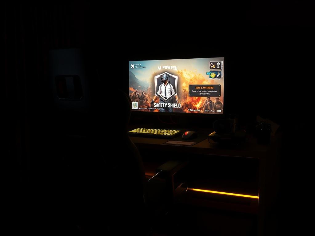 A captivating image of a gaming chair and desk setup,