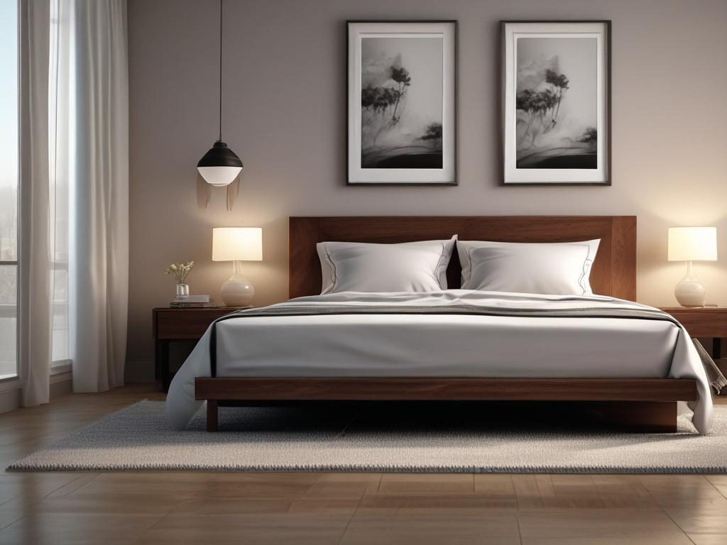 A beautiful escort sitting on the edge of a bed,