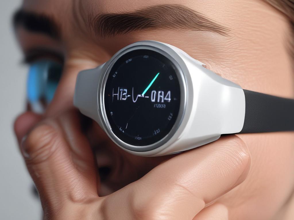 A close up shot of a sleek, modern wearable device
