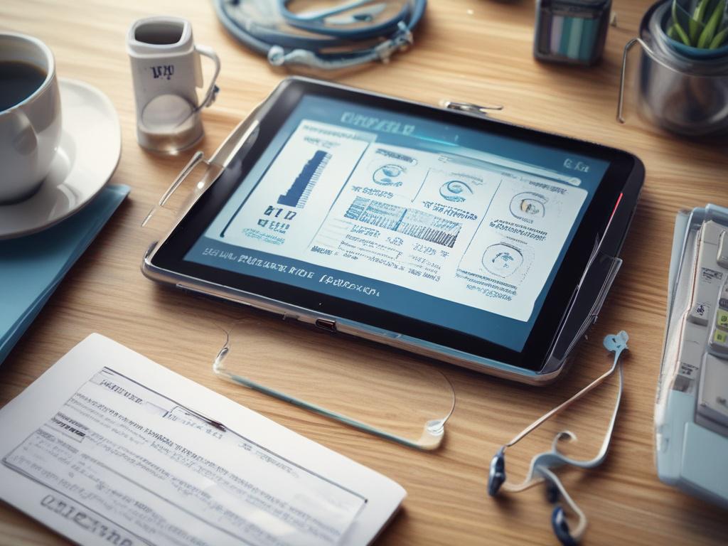 A detailed close up of a digital health report displayed