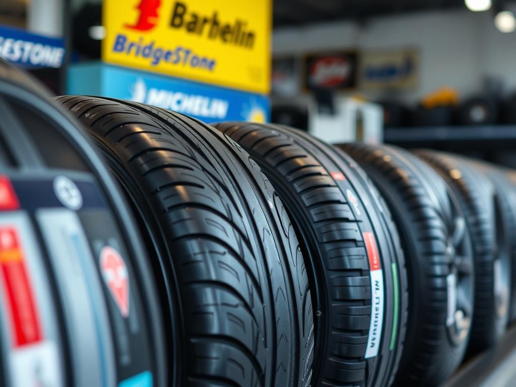 A striking close up of a selection of premium tyres
