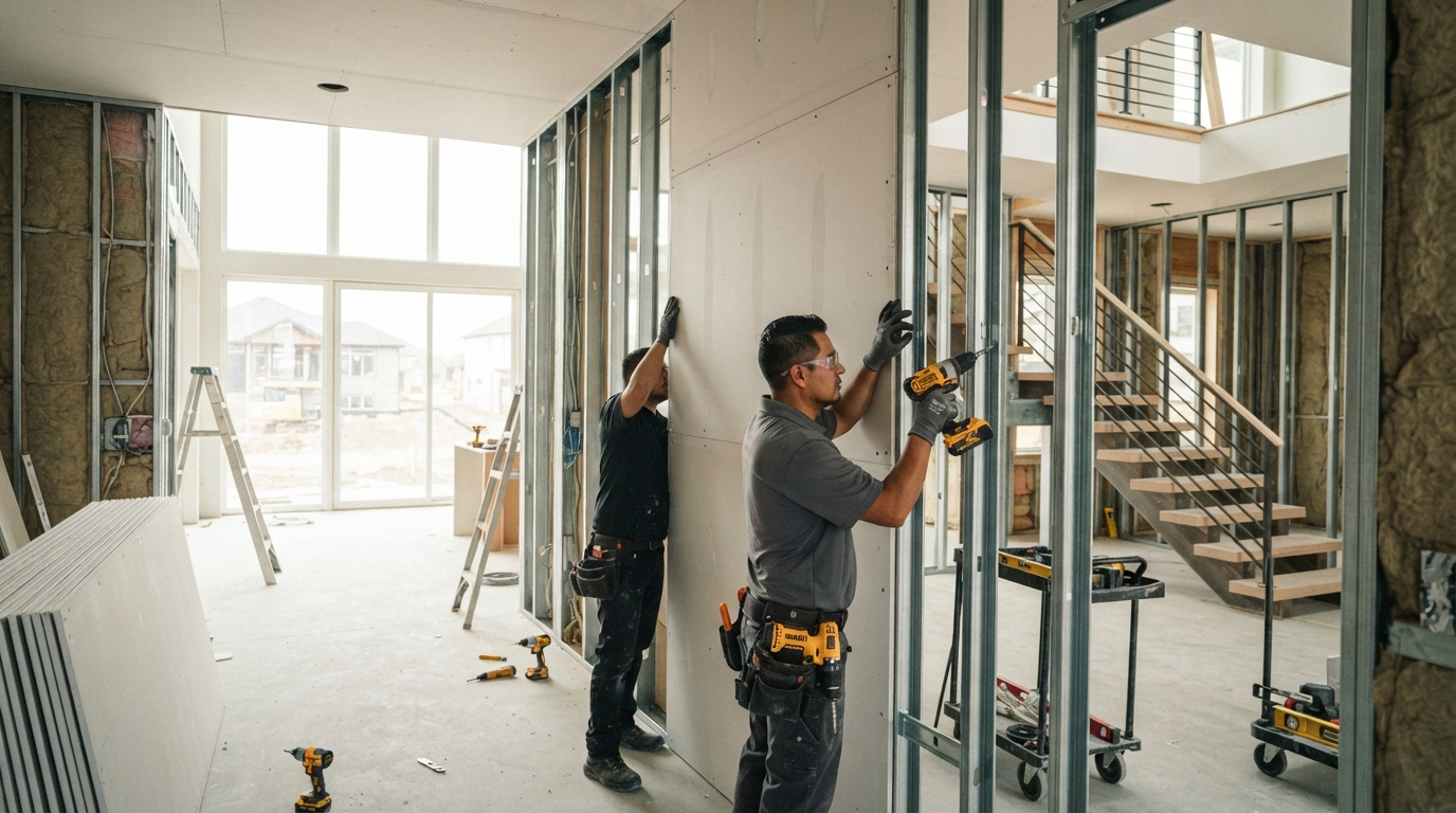 Professional drywall installation