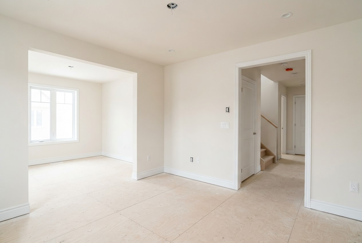 Finished drywall installation