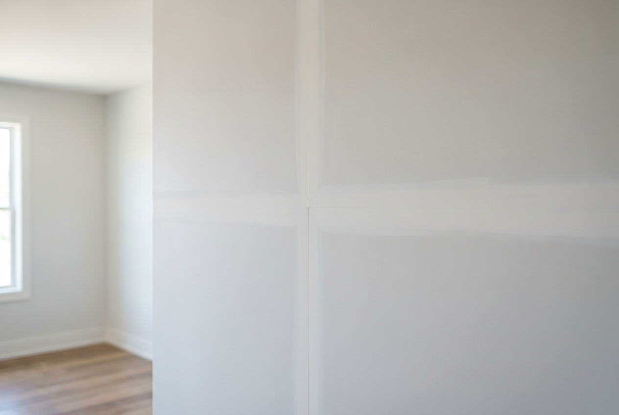 Perfectly taped drywall