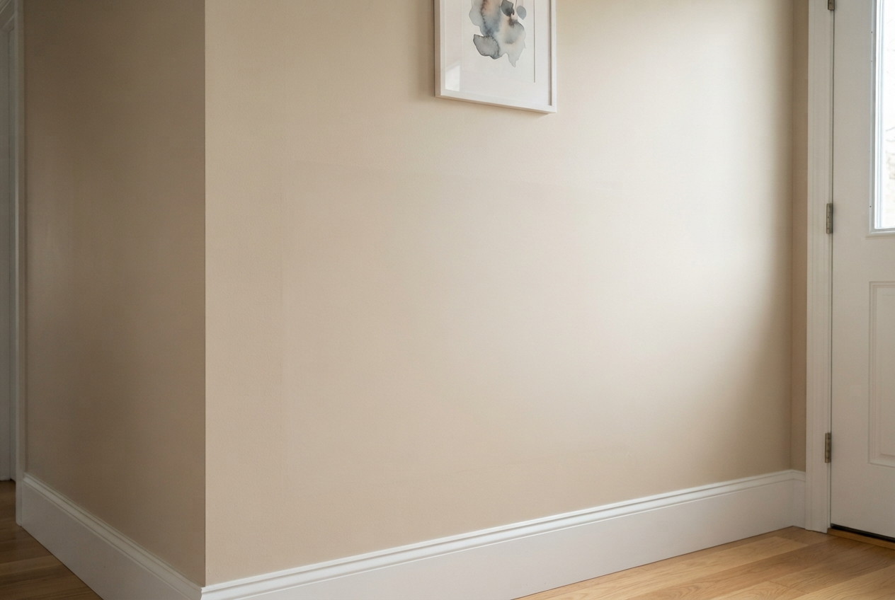 Professionally repaired drywall