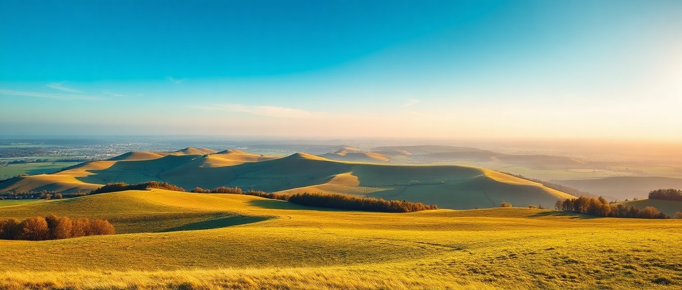 Open land under blue sky