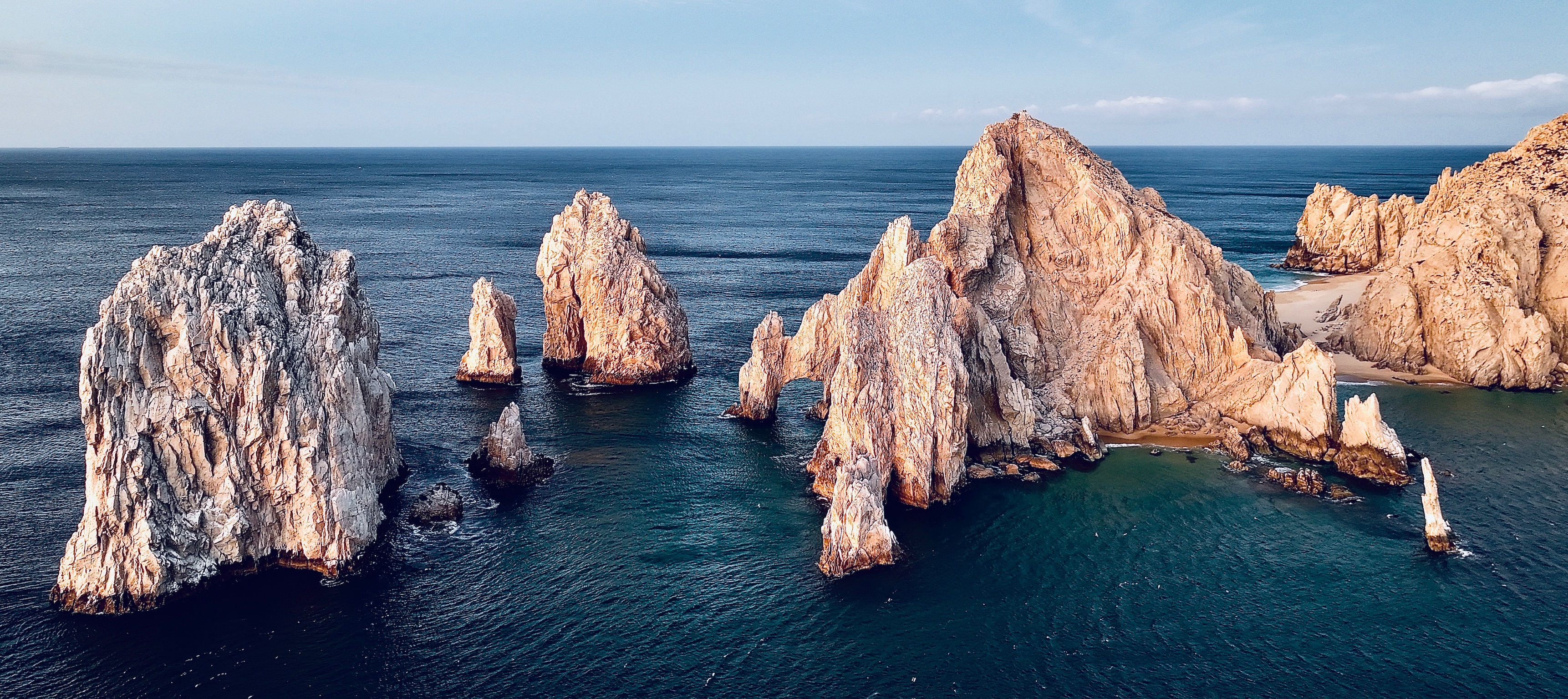 Aerial view of Baja California Sur and Sea of Cortez