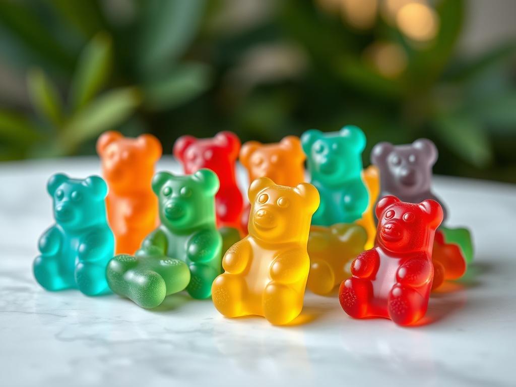 A vibrant, high resolution image of a handful of colorful