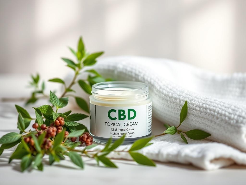 A serene, high resolution image of a jar of CBD