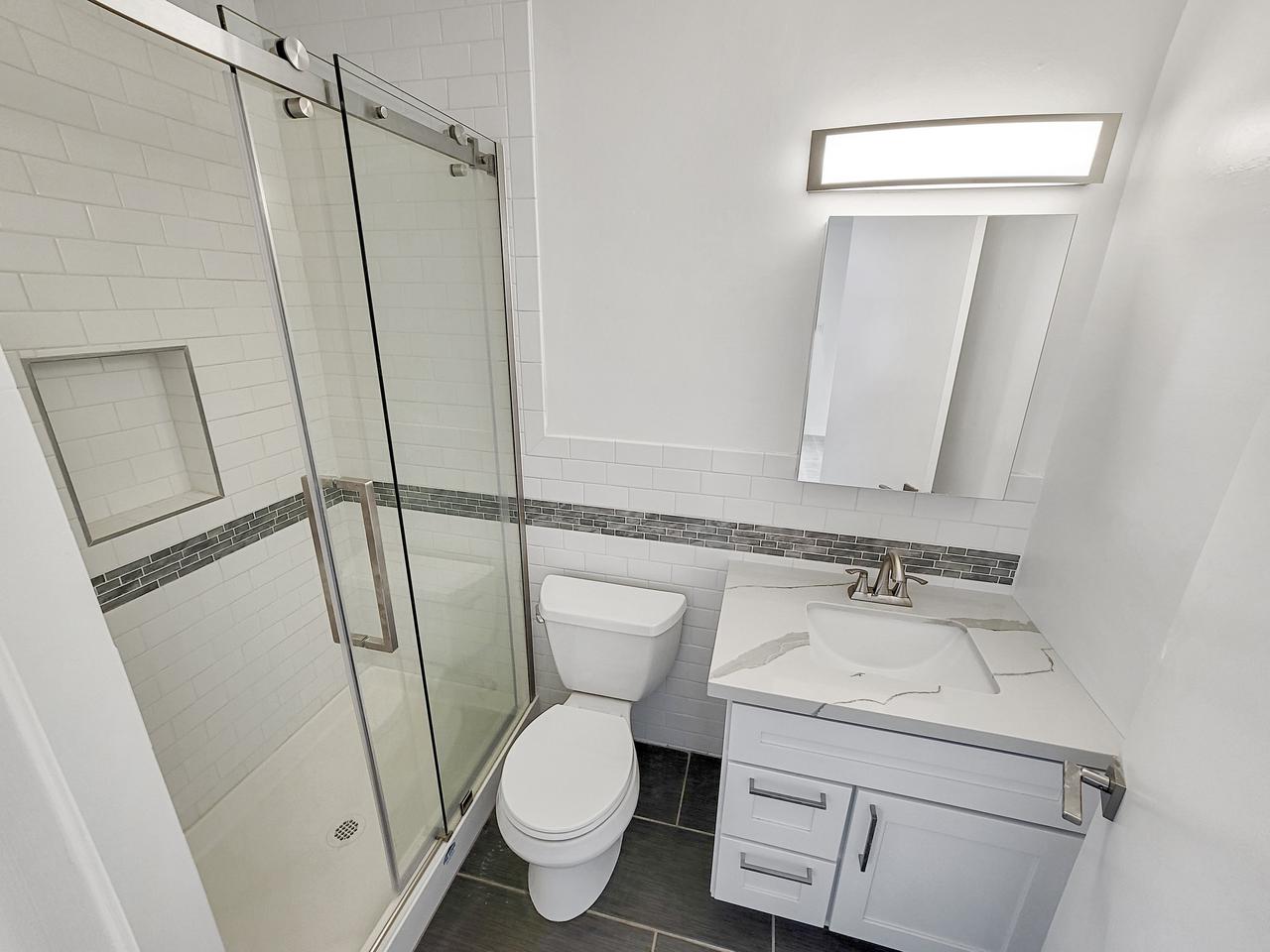 Newly built bathroom