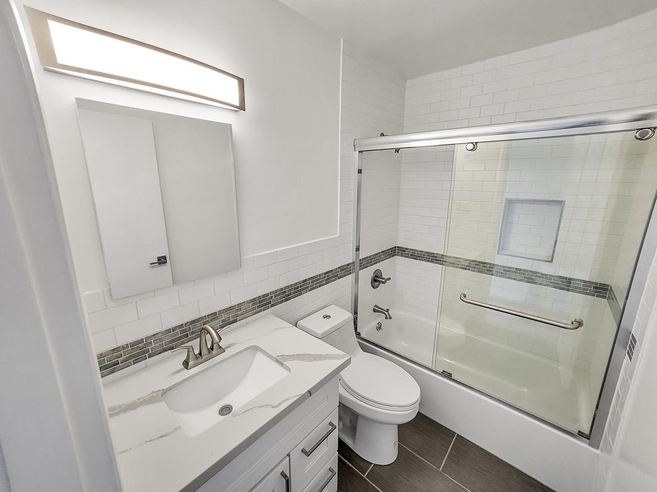 Newly built bathroom