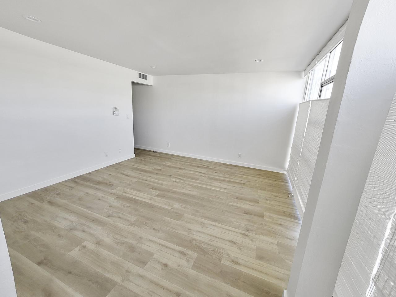 Basement with hardwood floors