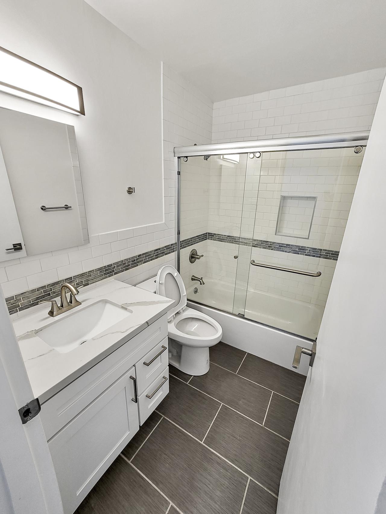 Newly built bathroom