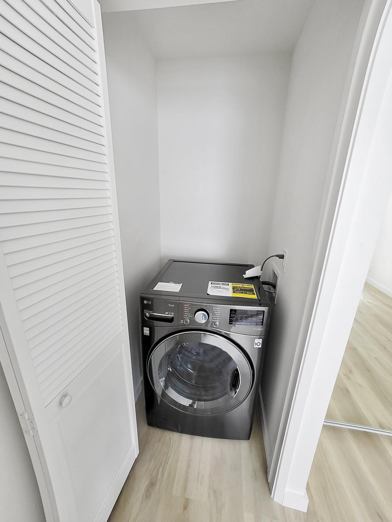 Washing machine in new home