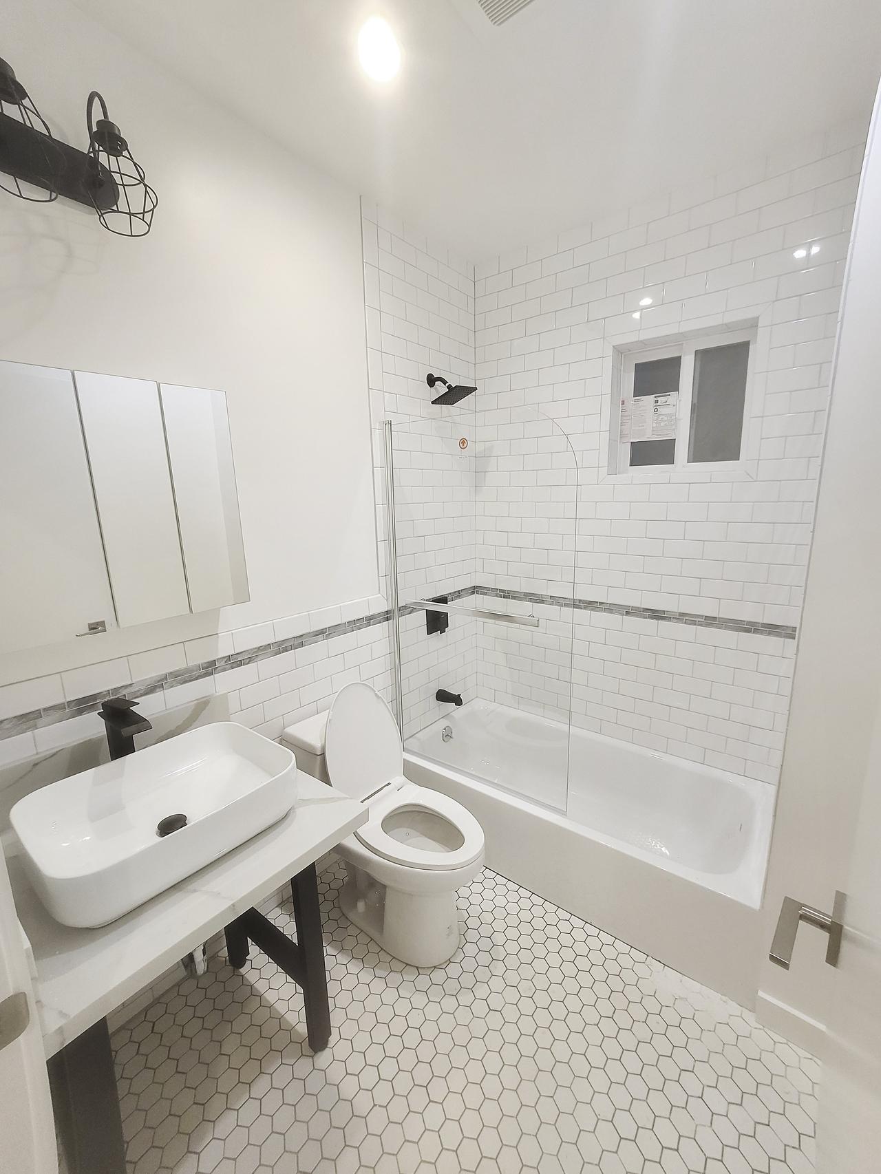 Newly constructed bathroom
