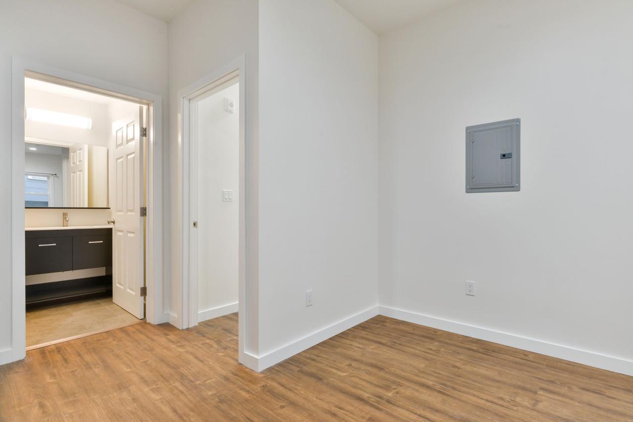 Home interior with hardwood flooring