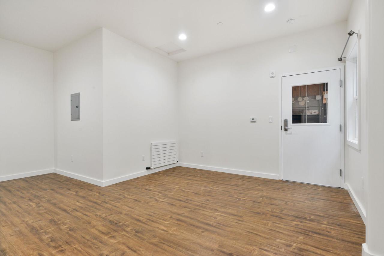 Home interior with hardwood flooring