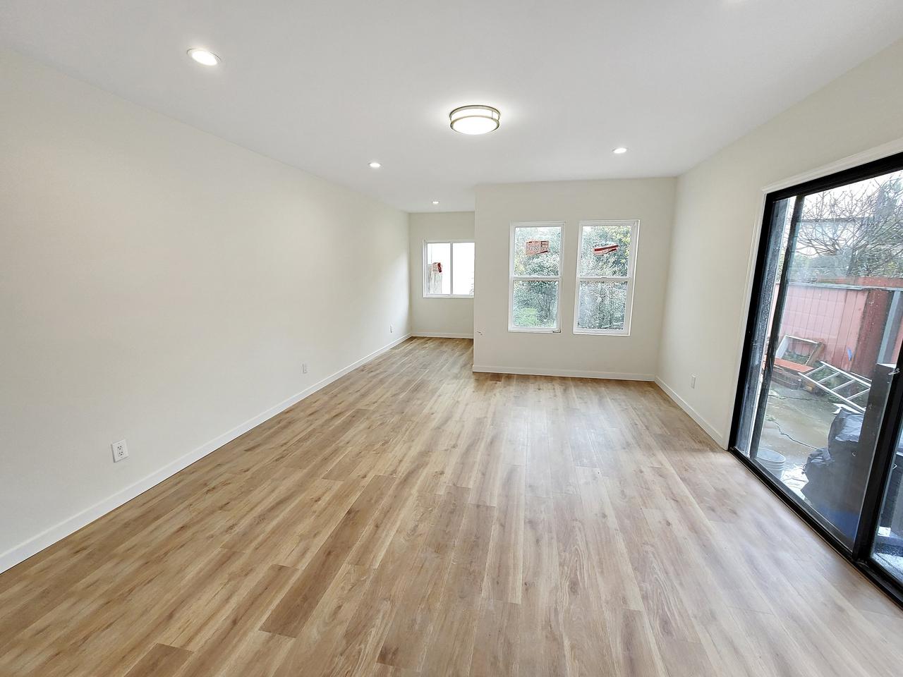 Home interior with hardwood floors