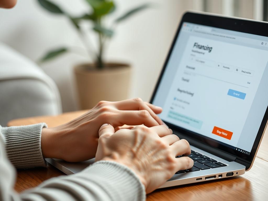 A close up shot of a person filling out an