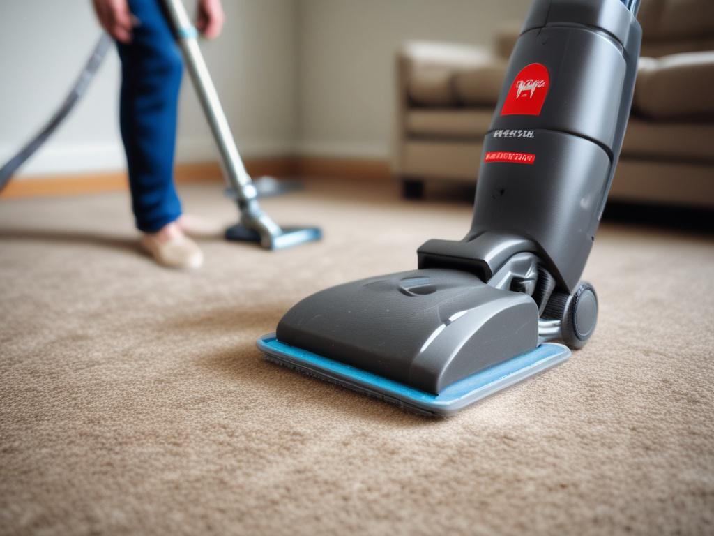 A close up shot of a professional cleaner using a