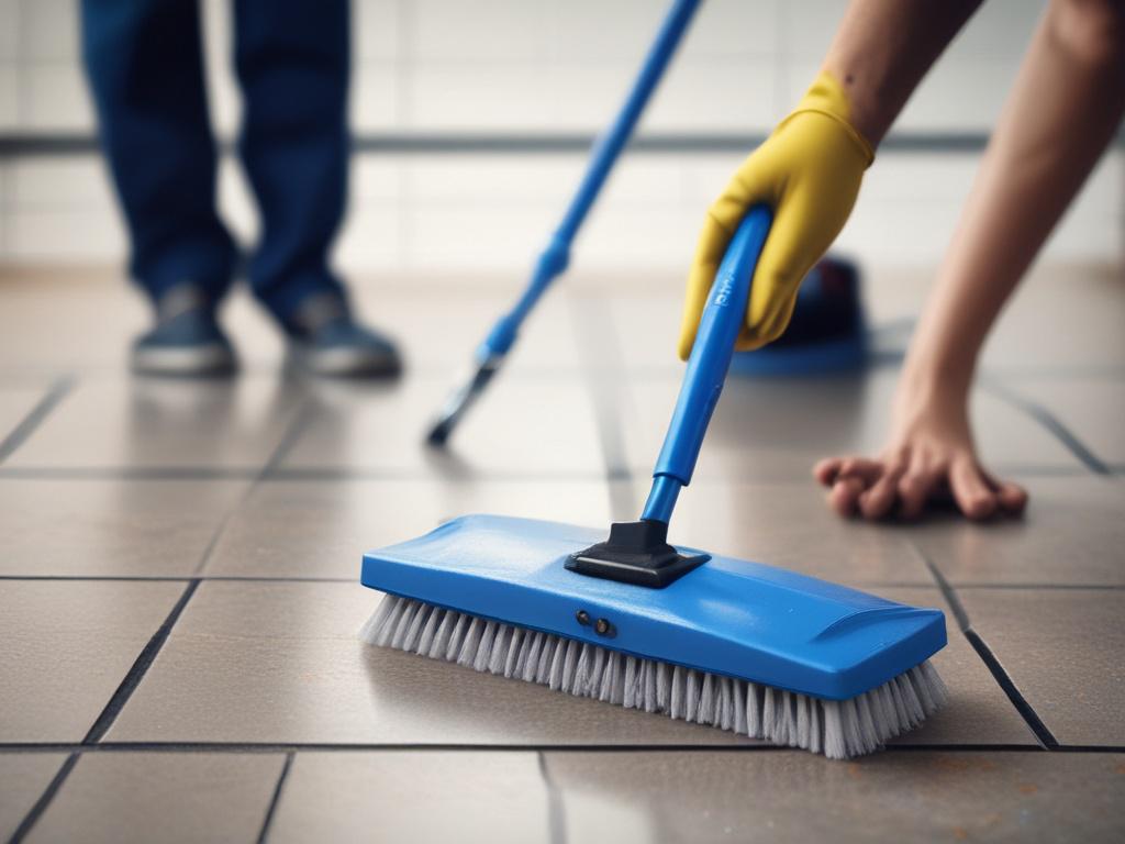 A close up shot of a professional cleaner using a