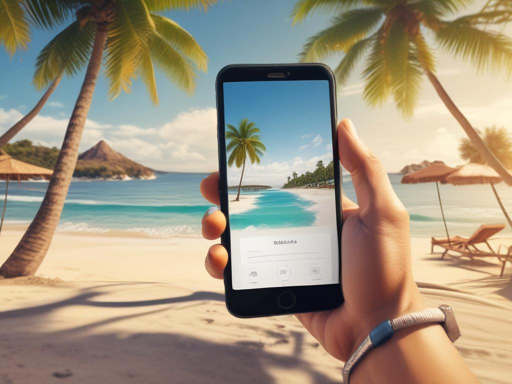 A traveler happily filling out a concierge form on a