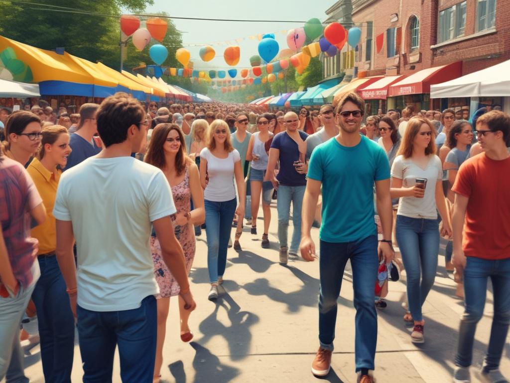 realistic high resolution of a community event for cam site