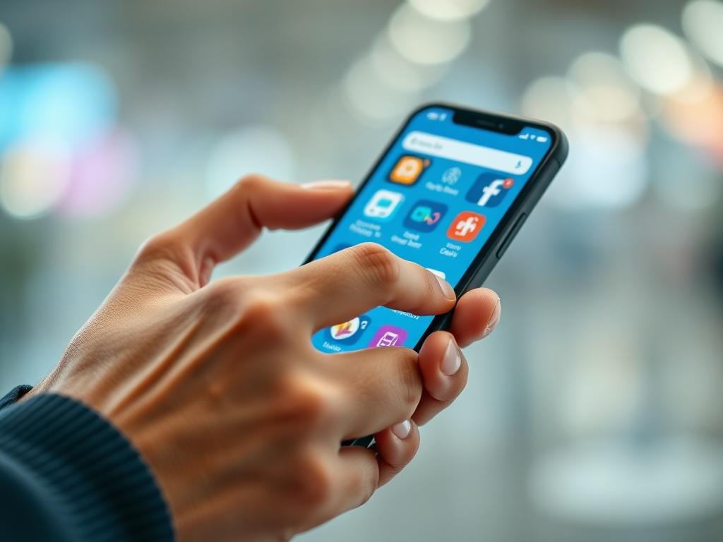 A close up shot of a user interacting with the