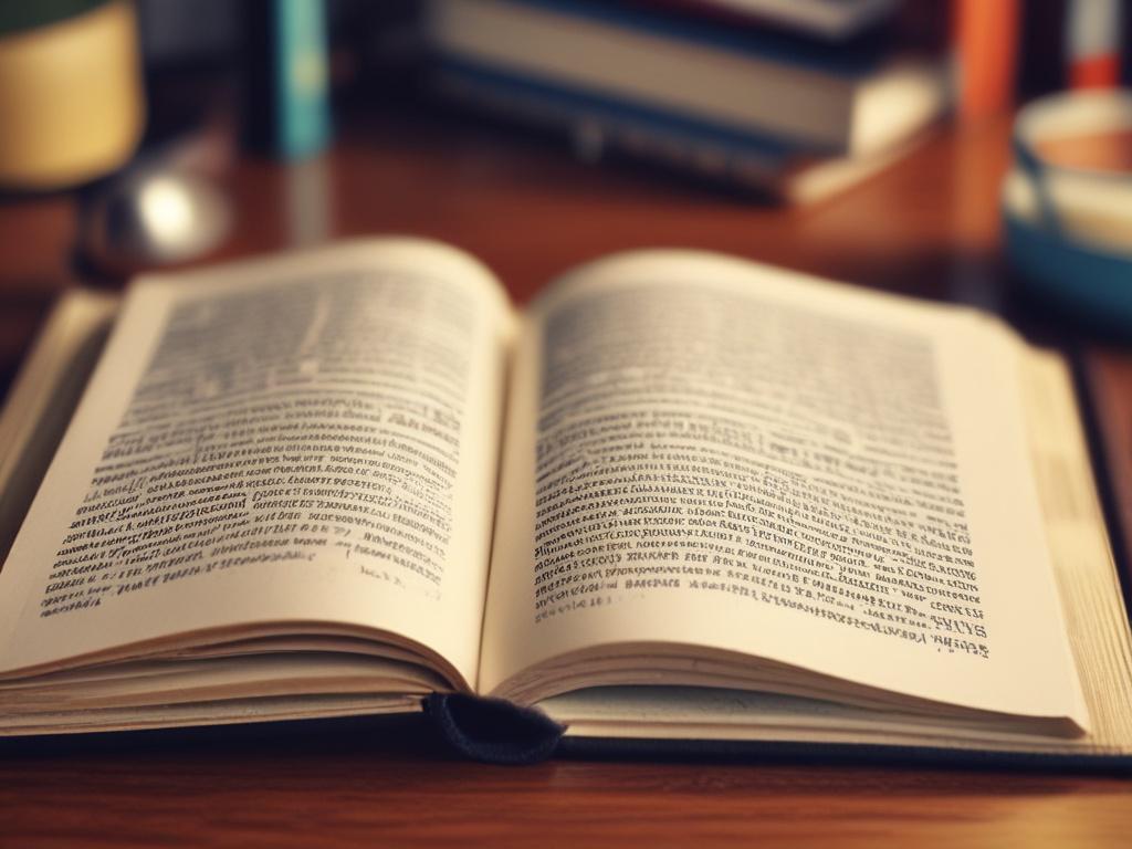 A close up shot of an open book on a