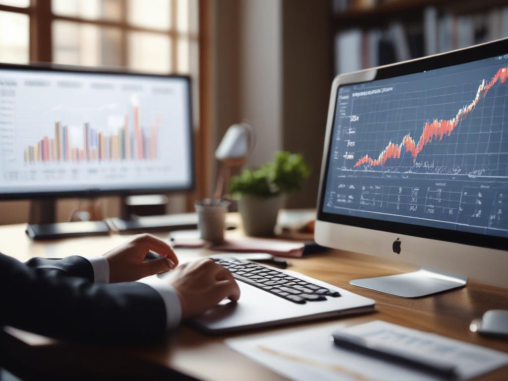 a close up of a financial advisor analyzing investment data
