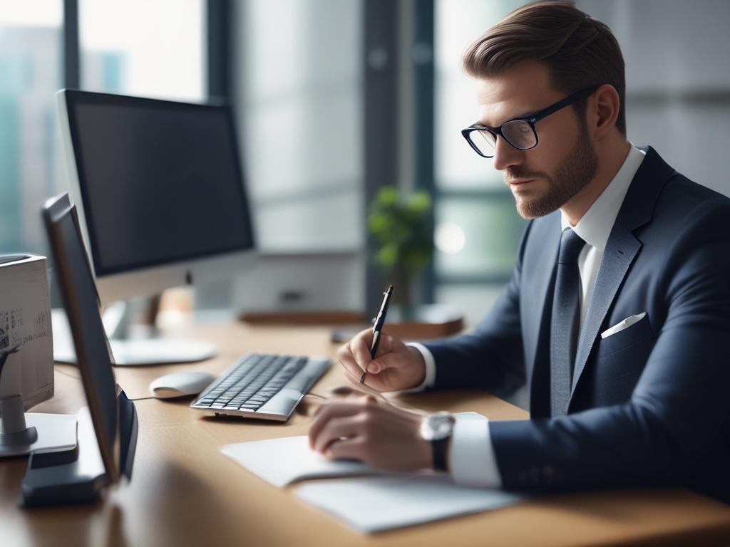close up shot of a financial advisor using a laptop