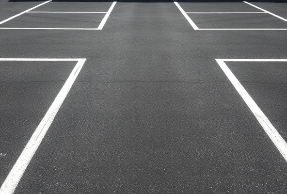 Commercial parking lot line striping and repainting service