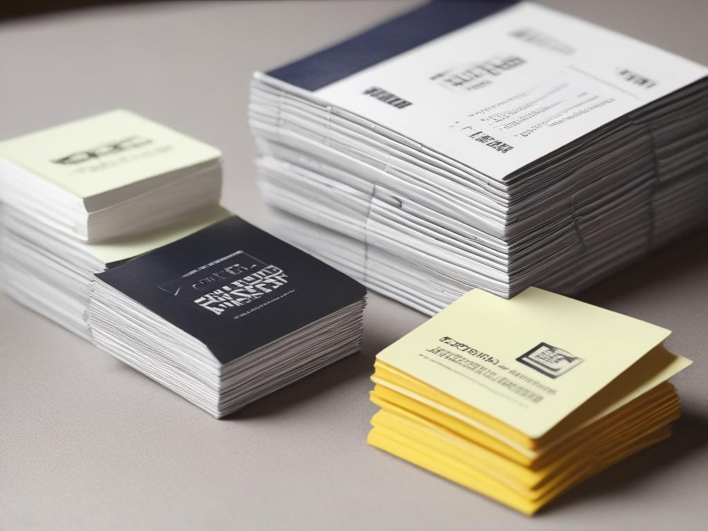 A hyper realistic close up of a stack of business