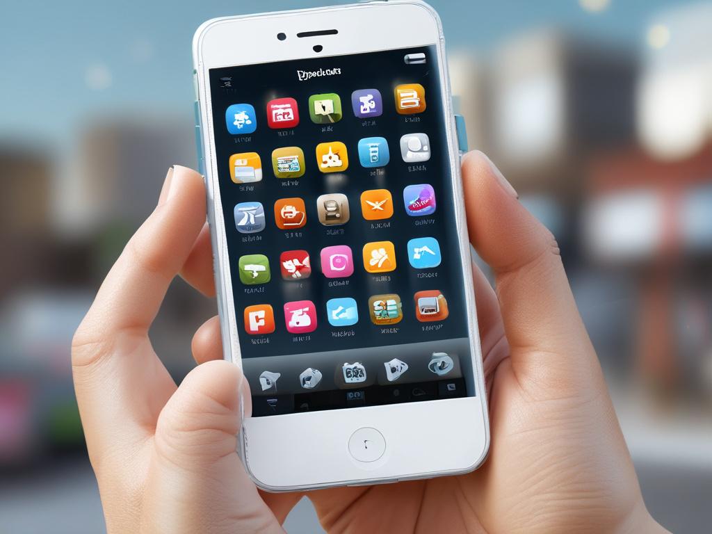 Close up shot of a smartphone displaying a modern, user