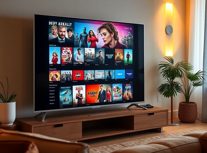 Streaming interface with movie and show options