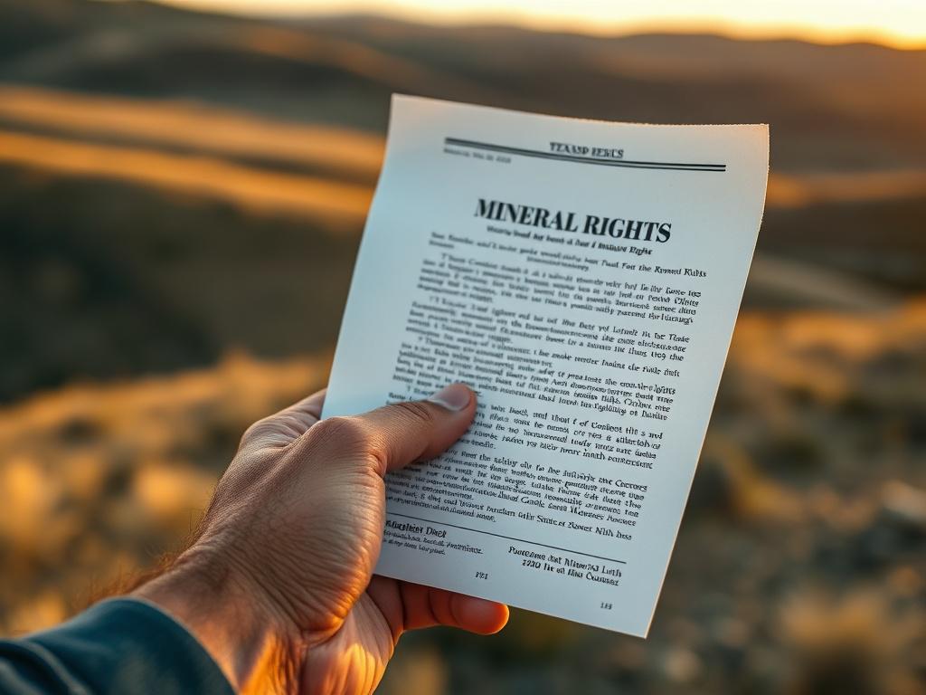 A document claiming an individual&#x27;s mineral rights in Texas