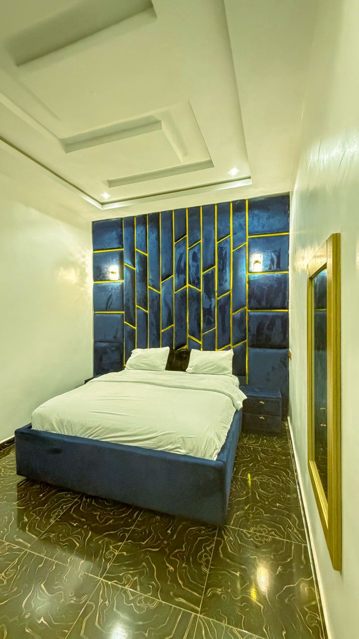 Apartment room with furniture
