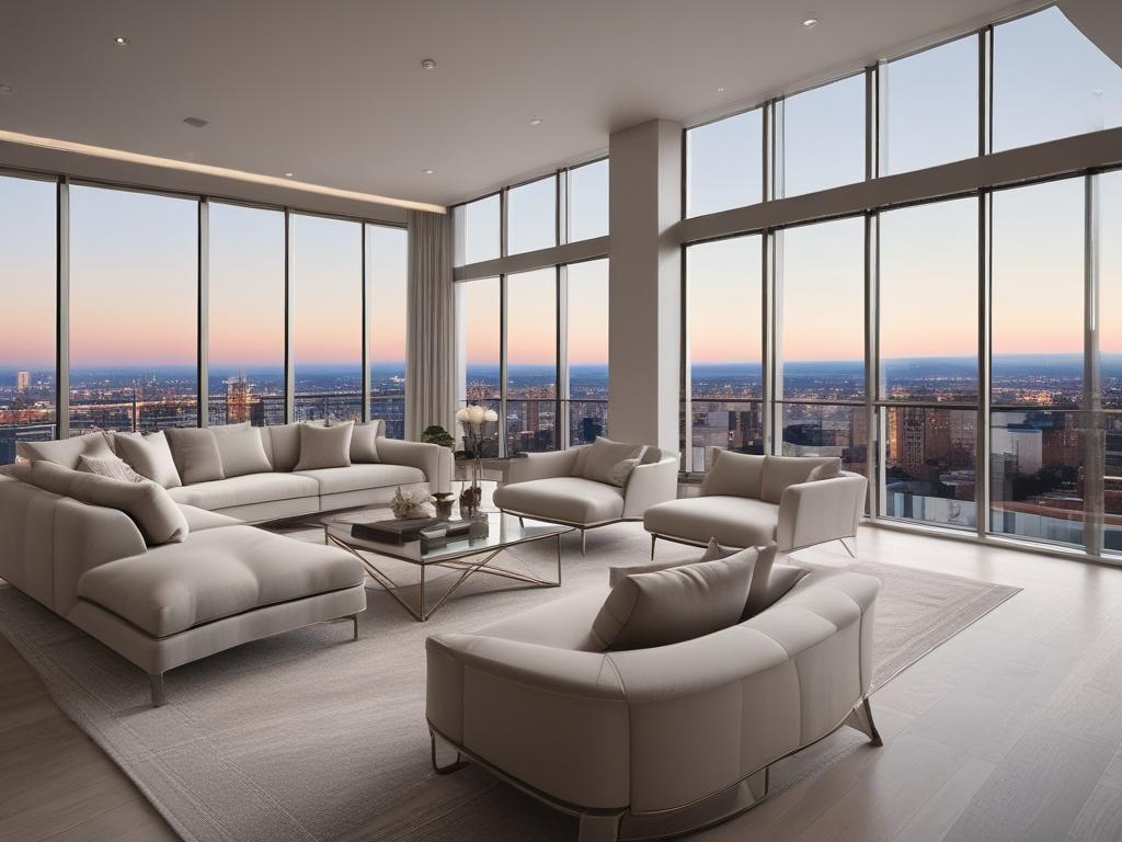 luxury penthouse, panoramic views, high-end finishes, exclusive amenities