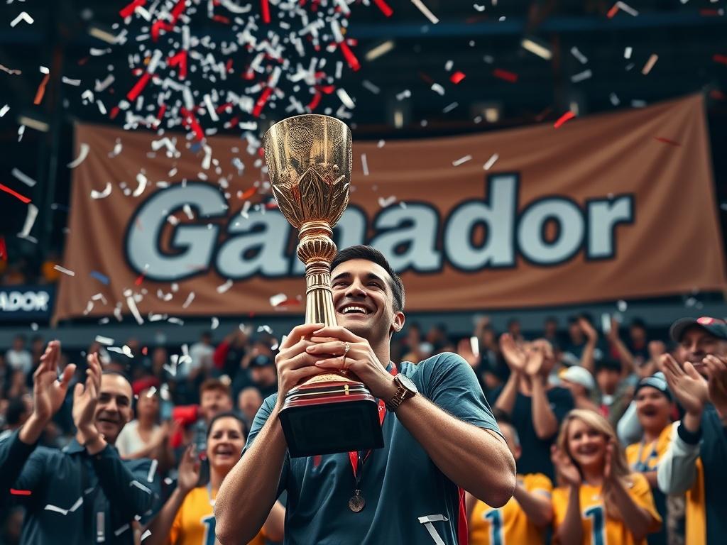 A realistic high resolution of a celebratory moment where a