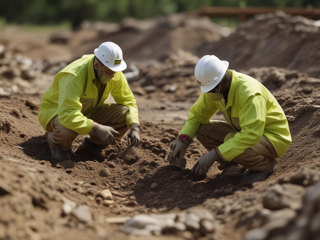 a realistic high resolution of a lime remediation site, showcasing