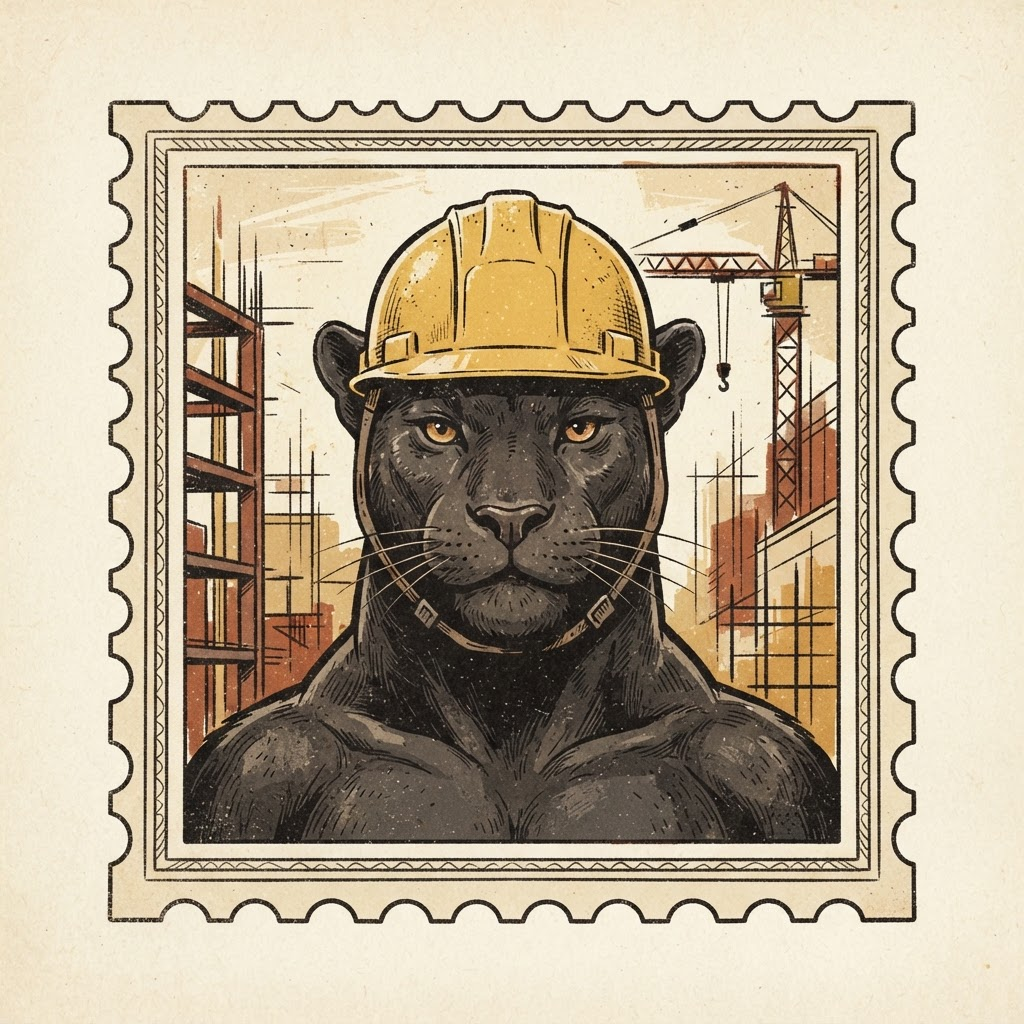 Vintage postage-stamp style border frame